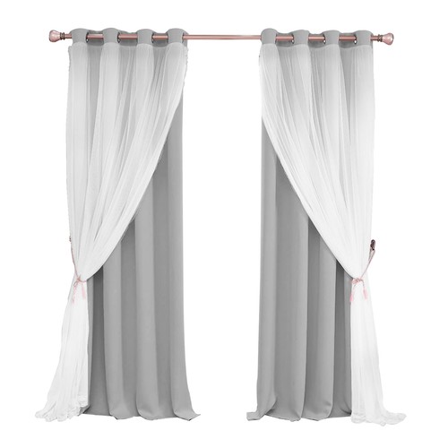 Double-Layer Blockout Thermal Insulated Curtain Eyelet Prince Princess Bedroom - Picture 21 of 21