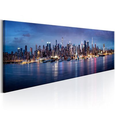 NEW YORK STADT SKYLINE Wandbilder xxl Bilder Vlies Leinwand d-B-0179-b-a