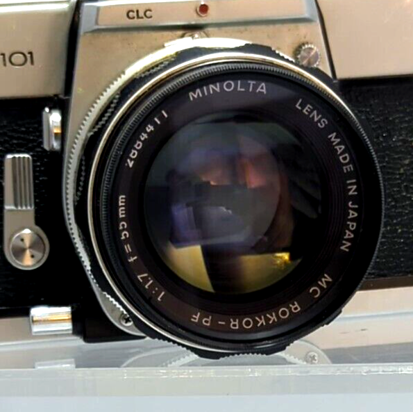 Minolta SRT-101 35mm Film Camera w/ MC Rokkor-Pf 55mm f1.7 Lens