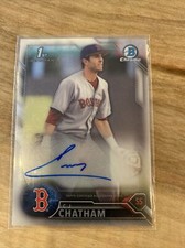 C.J. Chatham 2017 Bowman Chrome auto Red Sox RC