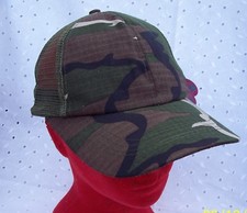 CAMOUFLAGE  HAT CAP MILITARY ARMY GREEN & BROWN BASEBALL STYLE