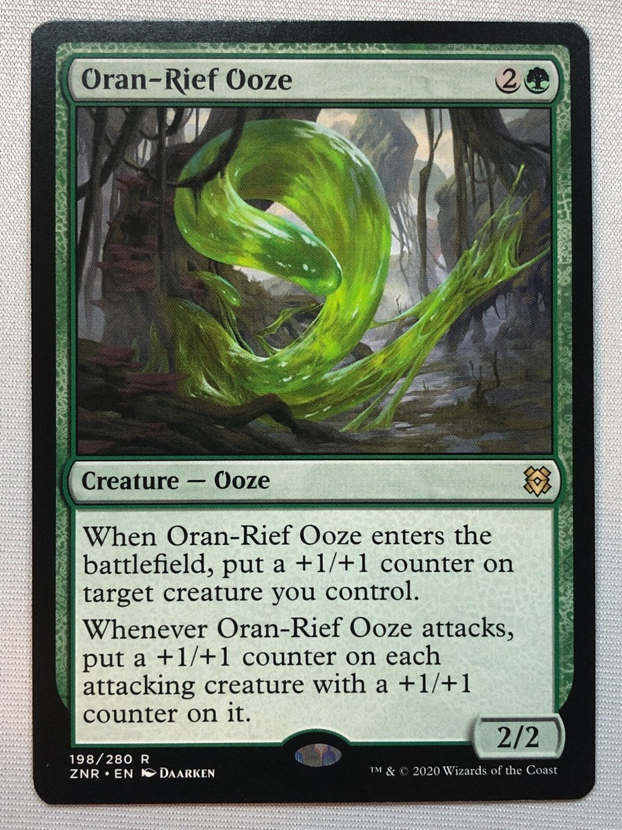 Oran-Rief Ooze 2x FOIL ZNR MTG Zendikar Rising Rare MINT green Oran-Rief Ooze 2x FOIL ZNR MTG Zendikar Rising Rare MINT green