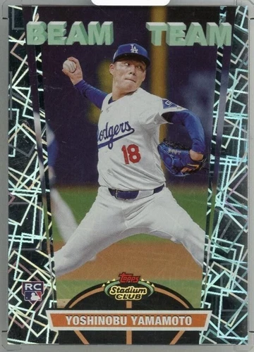 2024 TOPPS Stadium Club Yoshinobu Yamamoto Beam Team #BT8 Los Angeles Dodgers - Picture 1 of 2