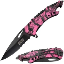 8" DARK FANTASY BLADES EDC FOLDING POCKET KNIFE w/ POCKET CLIP & BOTTLE OPENER