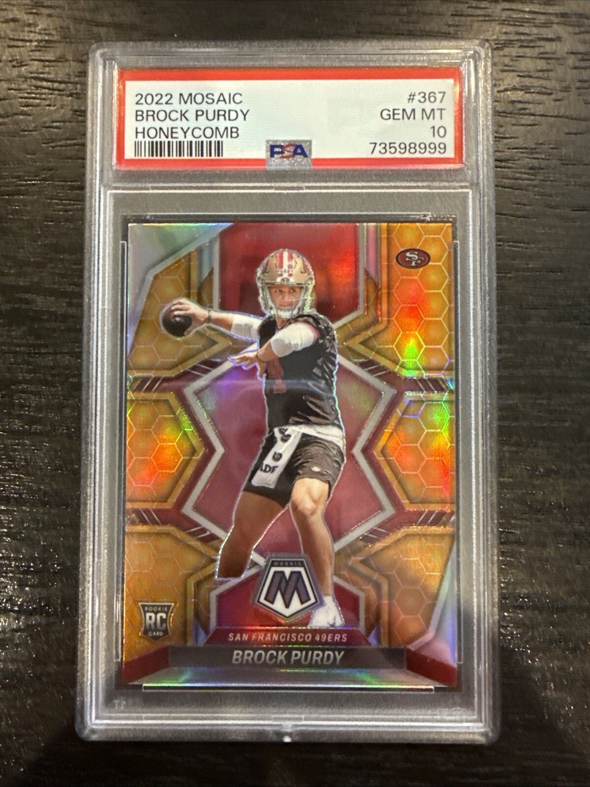 2022 Panini Mosaic - Rookies Honeycomb Prizm #367 Brock Purdy (RC)