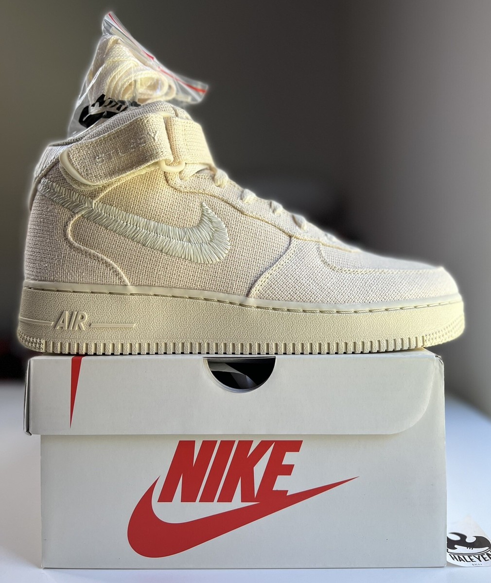 Stussy×Nike Air Force1 mid Fossil stone STUSSY NIKE AIR FORCE 1 MID FOSSIL REVIEW & ON FEET - JUST