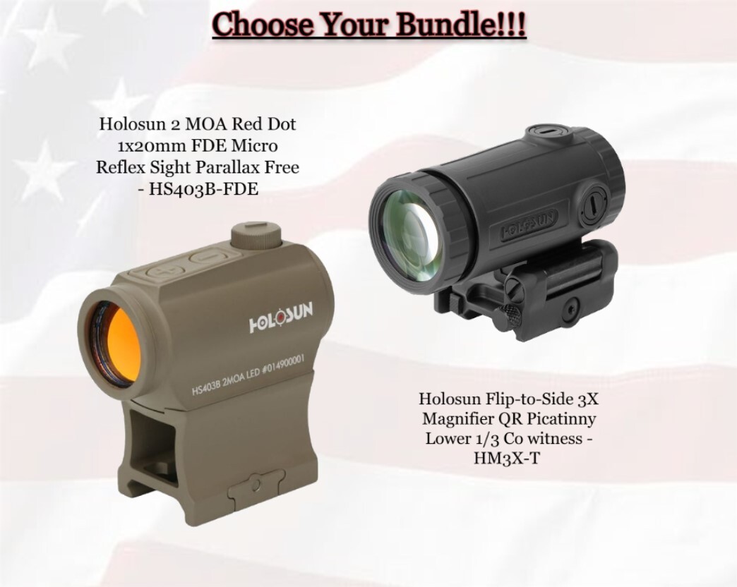 Holosun HS403B-FDE 2 MOA Red Dot Micro Reflex Sight w
