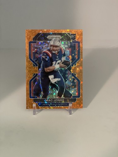 MAC JONES 2021 Panini Prizm Football RC ORANGE DISCO Rookie PRIZM Patriots #336 - Picture 3 of 9
