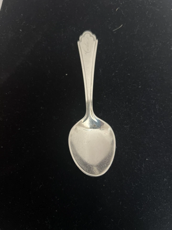 Cuchara infantil plata de ley patrón Rosebud 7184 Foto 4 de 4