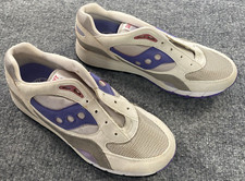 Saucony Sneakers Womens 9.5 White Purple 43690 Shadow 6000 XT 600 No Laces