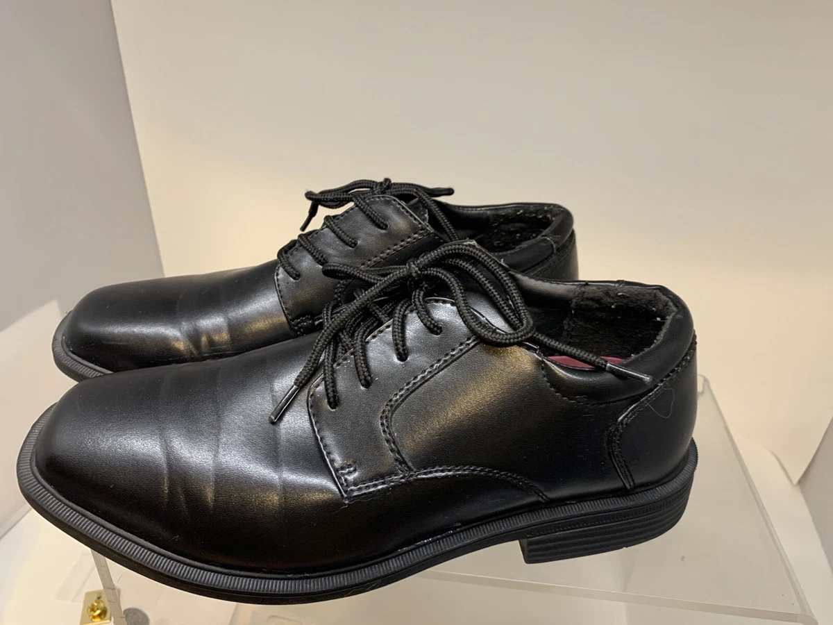 Madison Avenue Boys Shoes Black Dress Oxford Sz 6 Style Willie Teen