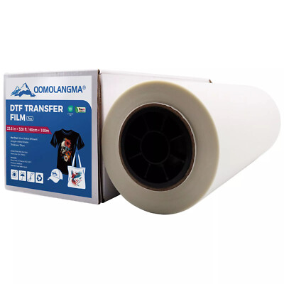 2Rolls 23.6'' x 328FT DTF Direct Transfer Film Roll Single Sided for 24in Printer