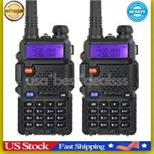 Long Range 100 mile Walkie Talkie Two Way Radio Charge Headset Waterproof 2 PACK