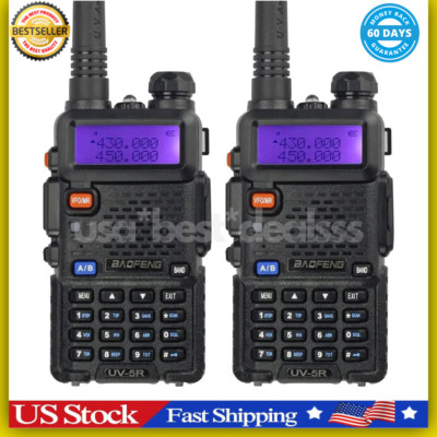 Long Range 100 mile Walkie Talkie Two Way Radio Charge Headset Waterproof 2 PACK