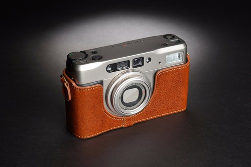 Genuine Real Leather Half Camera Case Bag Cover para Contax TVS ii Film Camera - Imagen 17 de 34