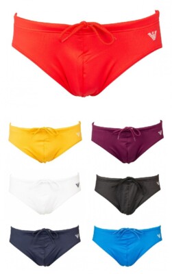 SG sea briefs EMPORIO ARMANI elastic pool suit drawstring waist logo r