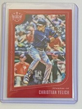 2019 Panini Diamond Kings Baseball Red Frame Base Card #138 Christian YELICH