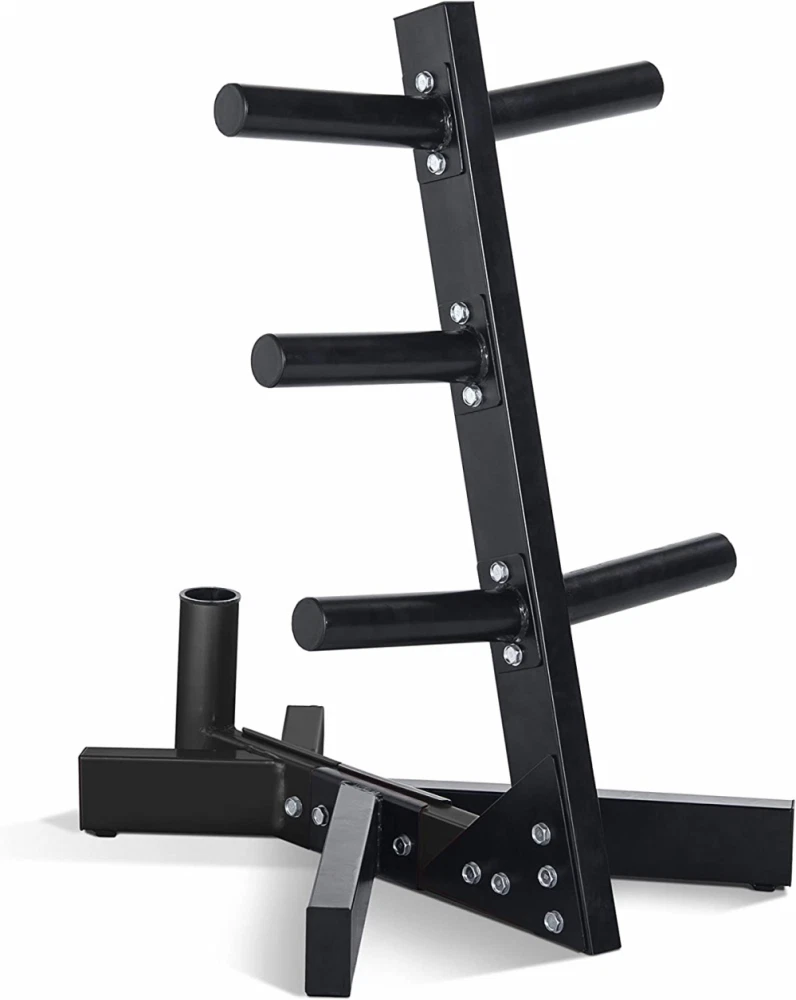 CAP Barbell Olympic Plate Tree Storage Rack Multiple Colors Black
