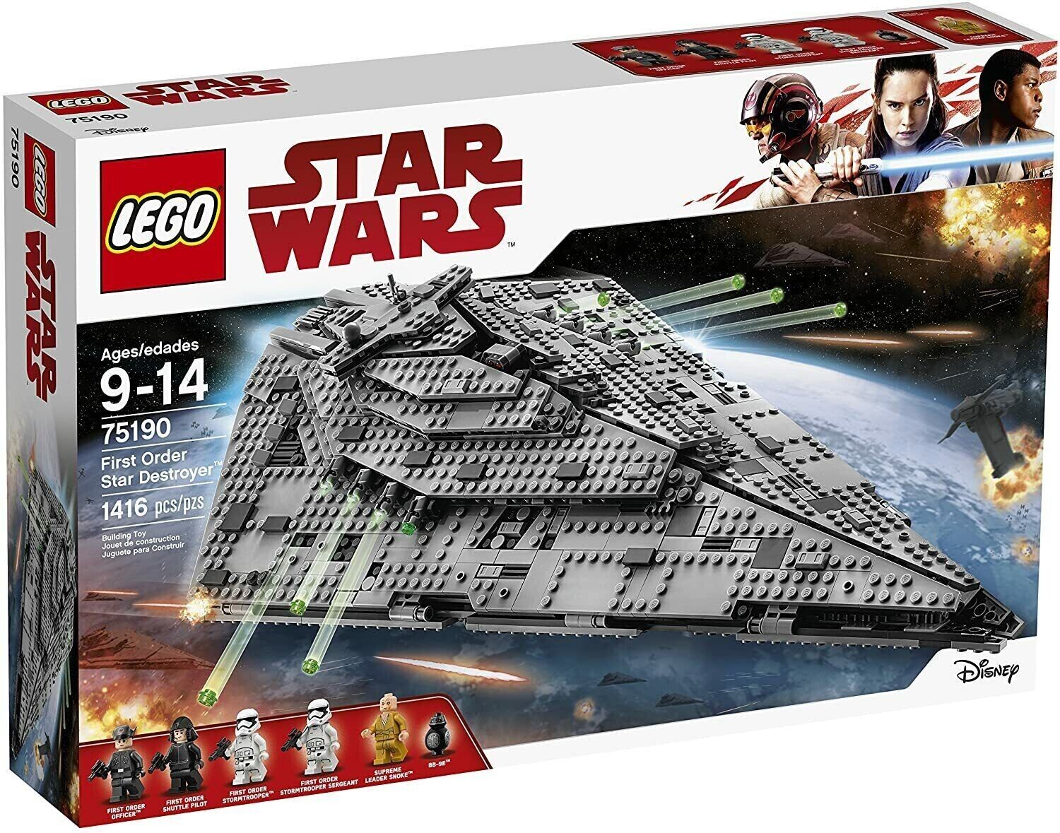Lego Star Clone Wars 75190 First Order Destroyer Retired New