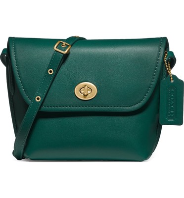 coach turnlock flap square pouch