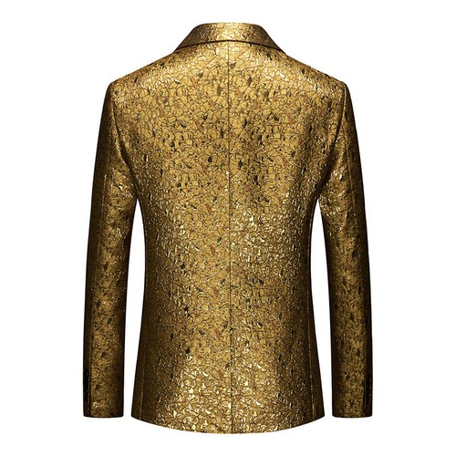 Men's One Button Suit Blazer Dress Jacket Party Prom Dance Coat Tops Casual - Picture 3 of 7
