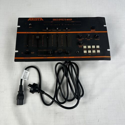 Arista Disco Effects DJ Stereo Audio Mixer Phono Preamplifier Vintage w/ Cord