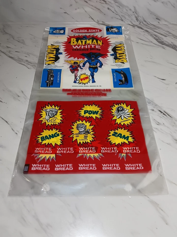 批量 10!!! 1966 年蝙蝠侠和罗宾金州白色富含面包塑料袋 — 第 2/4 张图片