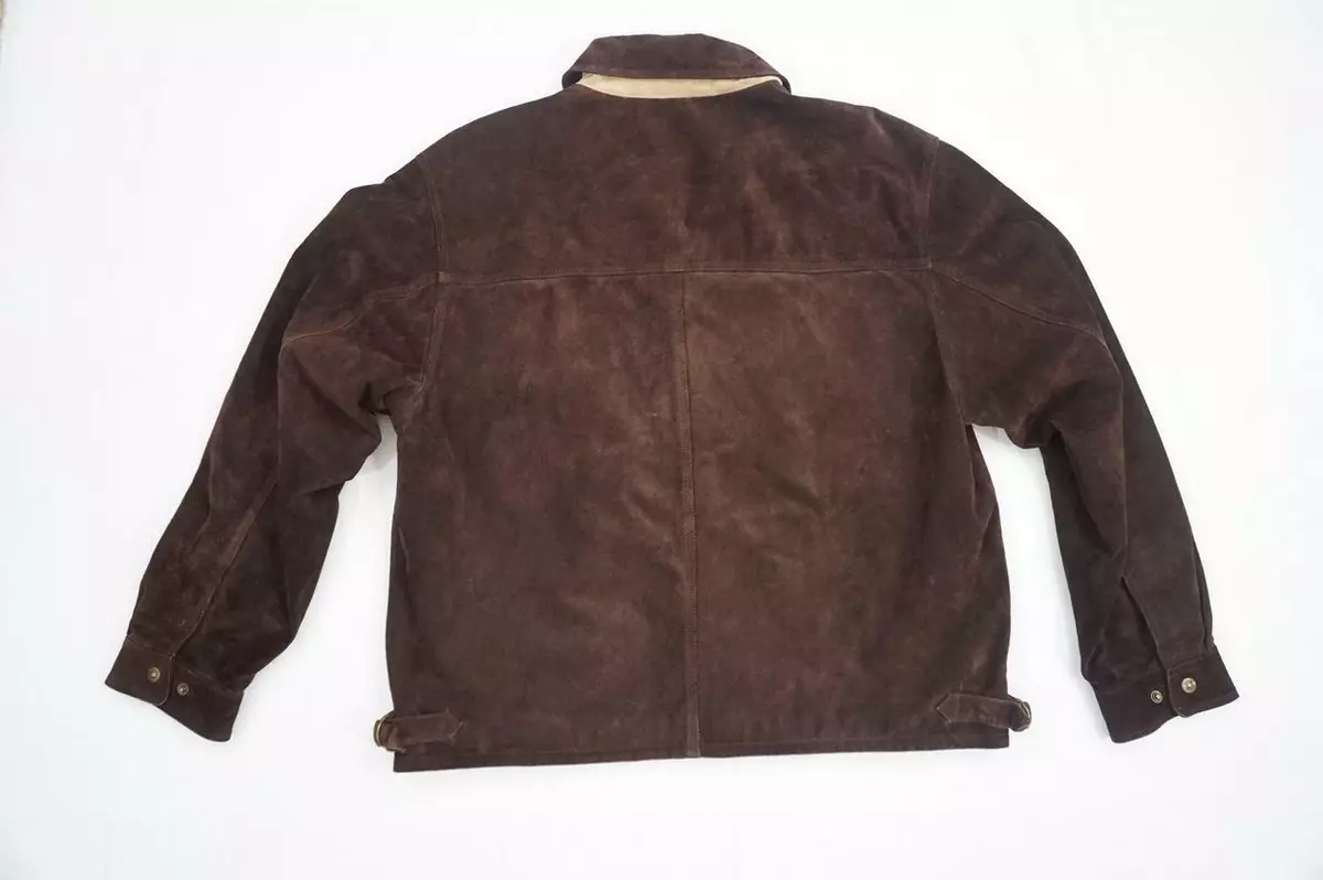 VINTAGE/SPOT 90s TOMMY HILFIGER L BROWN SUEDE LEATHER STRAIGHT | eBay