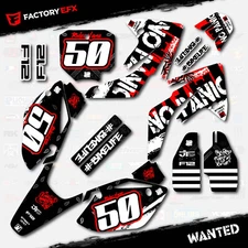 Red Wanted Racing Graphics Kit fits Honda CRF150R 07-25 CRF 150R Decals