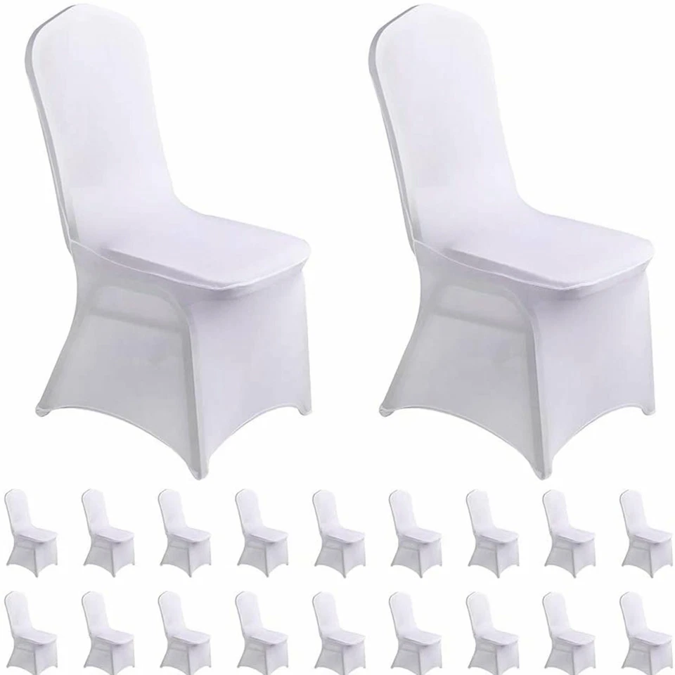 1-50x Chair Seat Covers Spandex Stretch Washable Banquet Dining Wedding Party - image 2 of 4