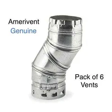 NEW (Pack Of 6) 4” Adjustable Gas Vent Elbow 90 Deg. Amerivent 4EAL
