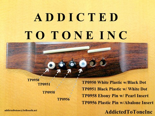 CUSTOM ORDER part request for / Takamine Bridge Pins / TP0951 Black w/ White Dot - Picture 8 of 11