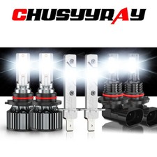 For Subaru Outback 2000-2004 6x LED Headlight Fog Light Bulbs Combo Kit 6000K