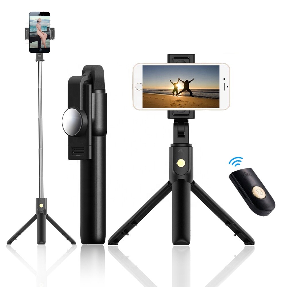 Extendable Selfie Stick Tripod K10 Bluetooth Wireless Remote For Cell Phone