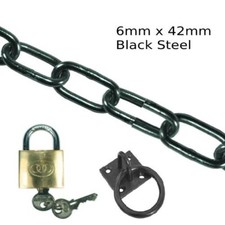 chain security kits black jappaned or galvanised or stainless steel 