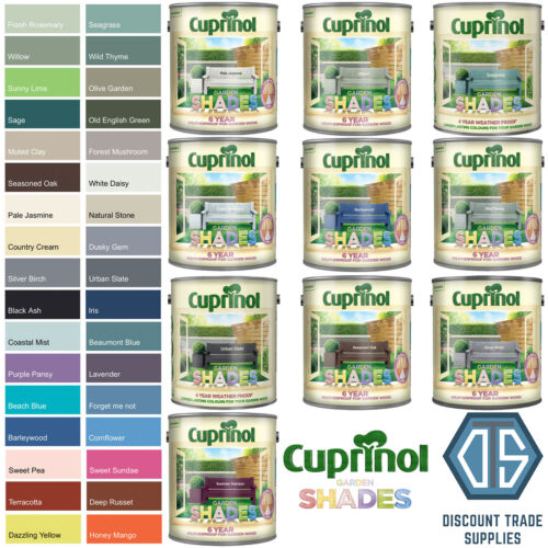 Cuprinol Garden Shades 2.5L All Colours Sheds Fences Furniture FREE NEXT DAY P&P - Picture 1 of 44
