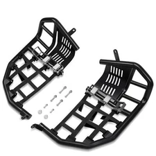 Fits Raptor YFM 700 Nerf Bars Pro Peg Heel Gaurds Black Bar with Black Nets