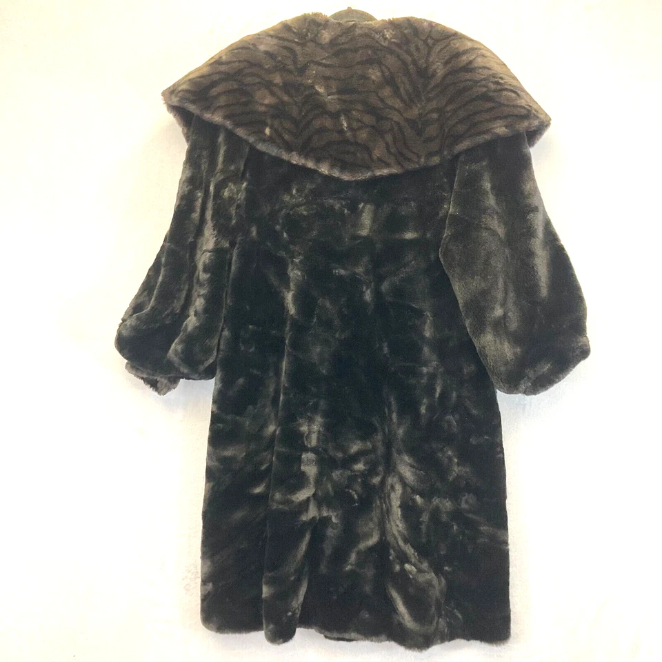 Abrigo de piel David Leinoff vintage para mujer mediano lujoso dinero antiguo muchedumbre Foto 2 de 4