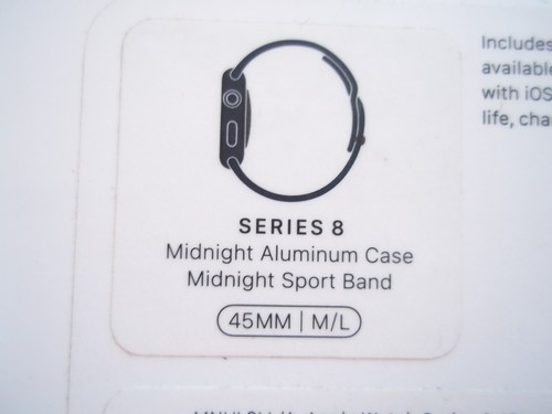 Series 8 Midnight Aluminum Case, Midnight Sport Band 45 MM M/L ; NEW torn boxes - Zdjęcie 13 z 18