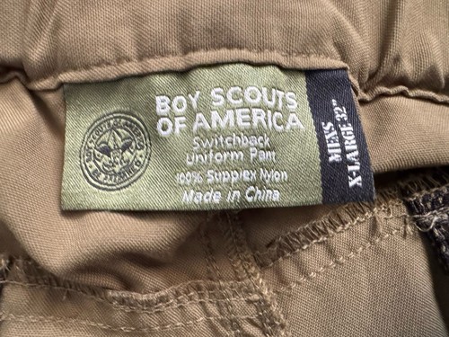 Boys Scouts Of America Mens Green Convert Cargo Pants XL 38-40 waist 32 inseam - Picture 3 of 11