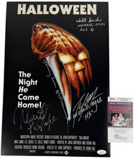 Nick Castle, Will Sandin, Tommy Lee Wallace, Tony Moran X4 Cast signed 12x18 Pos