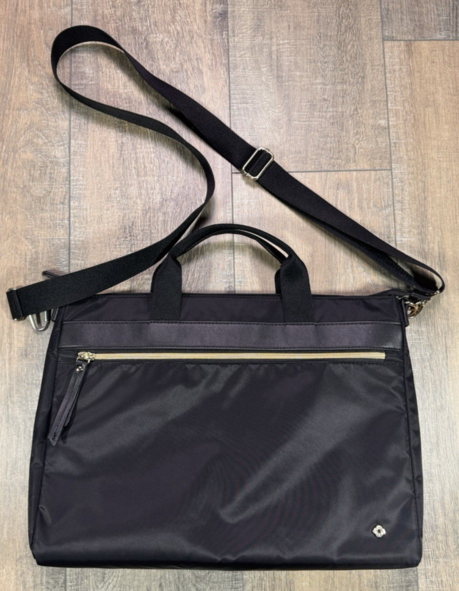 Samsonite Laptop Bag Black Nylon Mobile Solution Convertible Slim Brief Travel