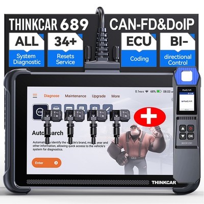 ThinkScan 689 CANFD DOIP TPMS ECU Coding Scanner Auto Diagnostic Tool LifeFree