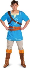 Link Breath of Wild Classic Legend of Zelda Fancy Dress Halloween Adult Costume