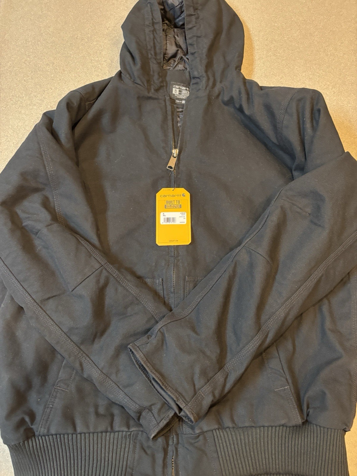 Carhartt Mens XL Tall Work Jacket Durable Heavy Duty Coat