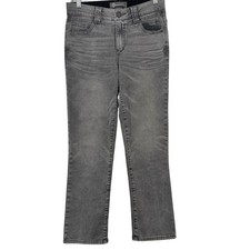 Democracy Ab Technology "Ab"solution Light Gray Wash Straight Leg Jeans Womens 4