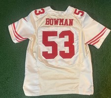 Navarro Bowman #53 San Francisco 49ers Nike On Field White Jersey Sz 40 M