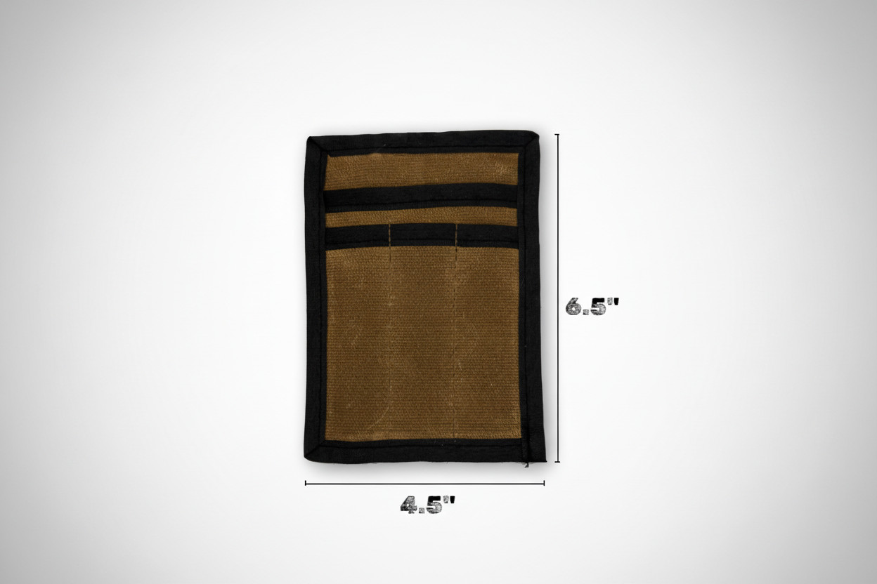 Waxed Canvas Mini EDC Pocket Organizer - 16oz Waxed Canvas Lay Flat Design