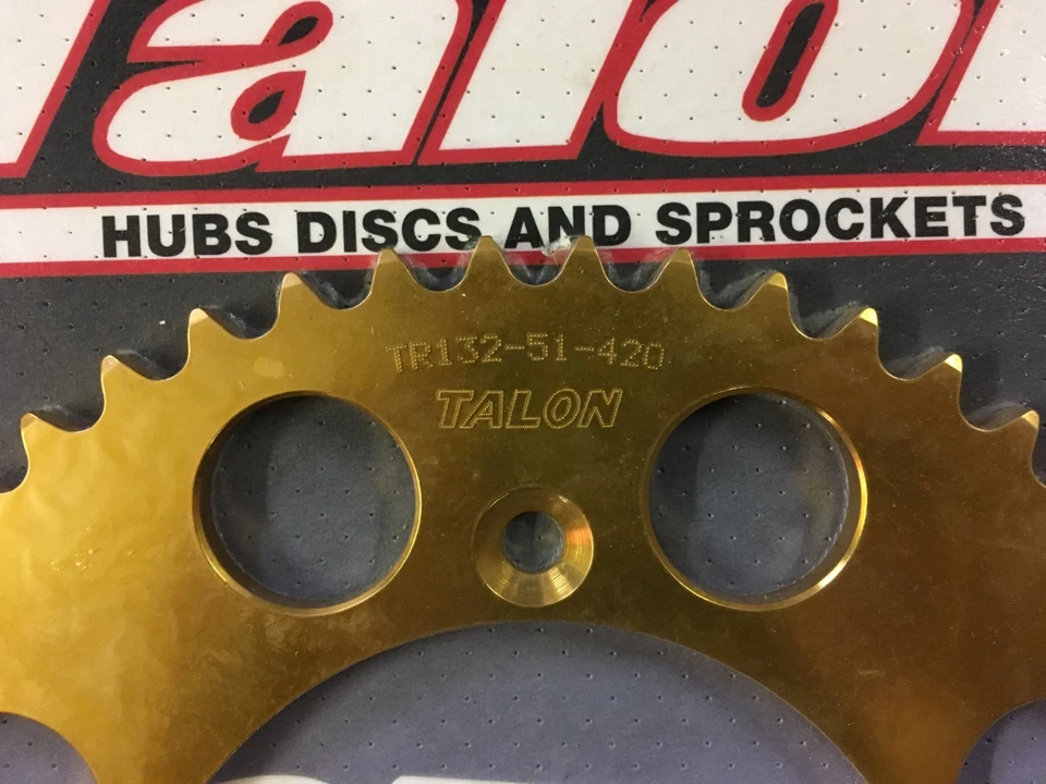 TALON Rear Sprocket, TR132-51T-(420) Standard, HONDA CR80/85 Foto 2 de 3