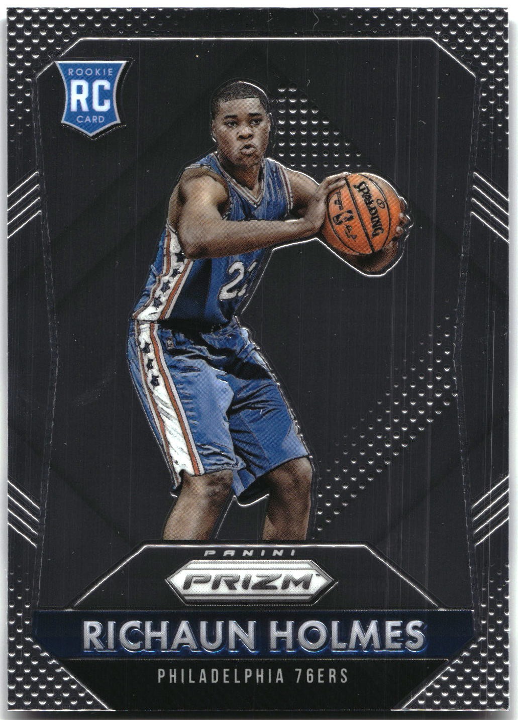 2015-16 Panini Prizm Richaun Holmes #323 Philadelphia 76ers RC